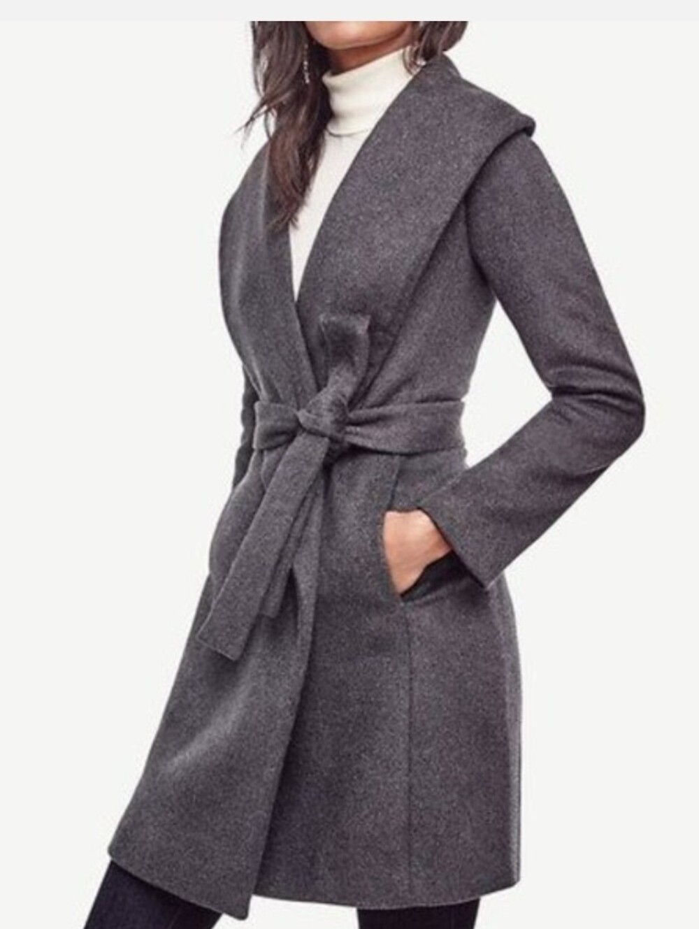 Ann Taylor Black Wool Coat